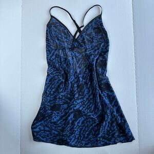 L 90s VTG Victoria’s Secret Collection Animal Print Slip Dress Sexy Coquette Y2K